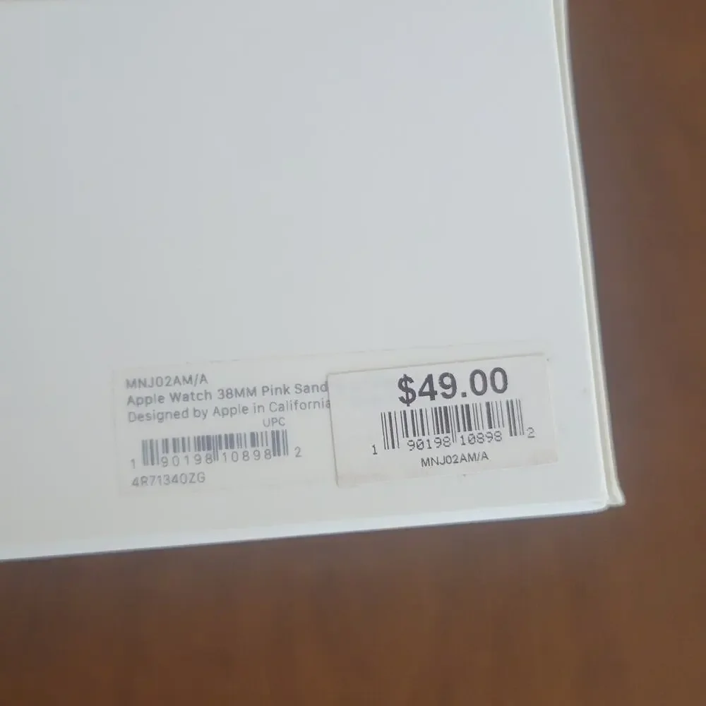 Apple Watch Sport Band 38mm Pink Sand New open box Part MNJ02AM/A